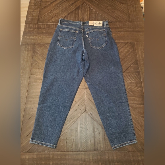 Levi's High Waisted Mom Jeans 32x27 Silvertab Tapered Womens Blue A36990002 Rise - Picture 4 of 12